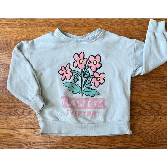 Zara Other - Zara Girls' Flowers Everyday Sweatshirt Size 4-5